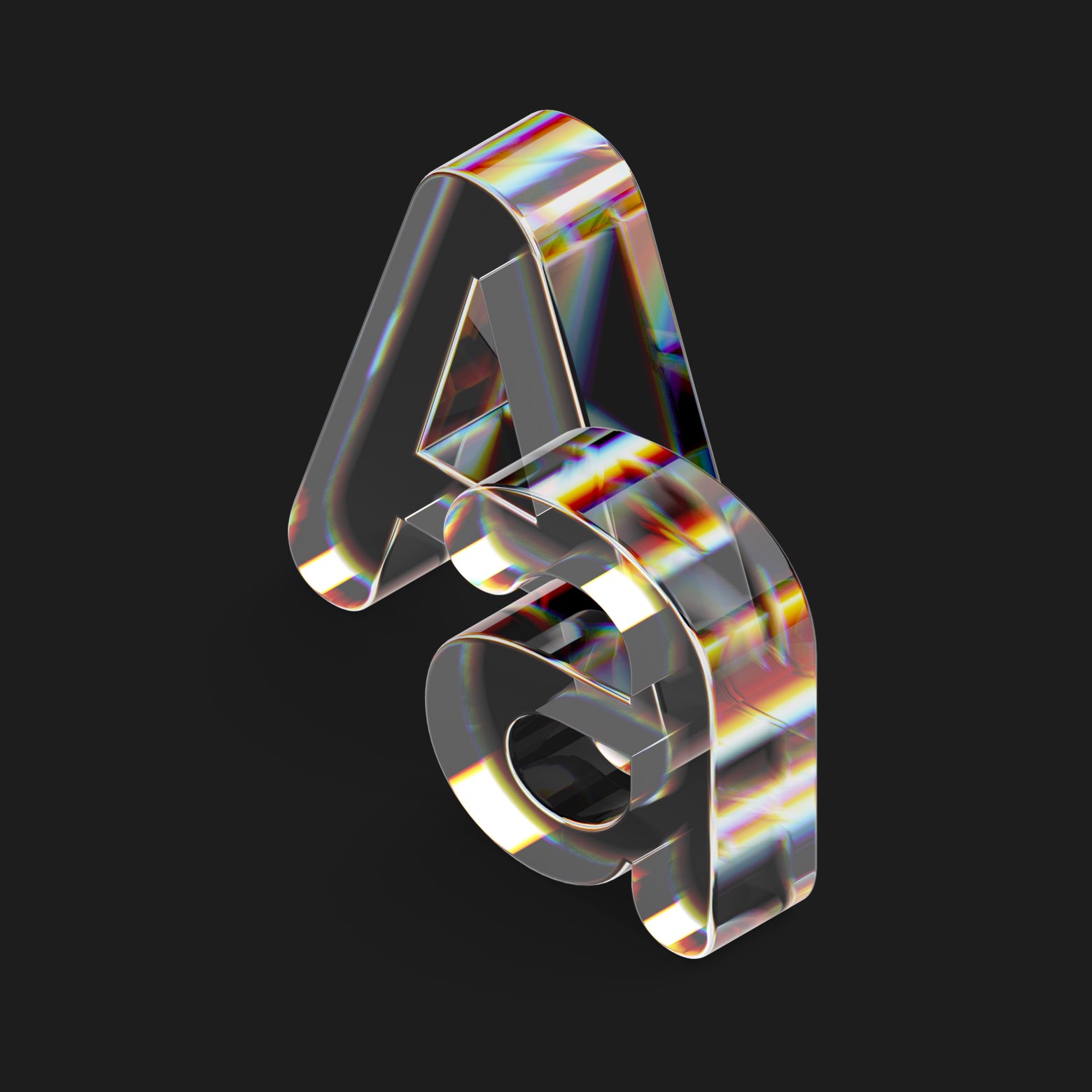 Shapefest™ Glass Prism Isometric Text Characters 3D Shape Pack